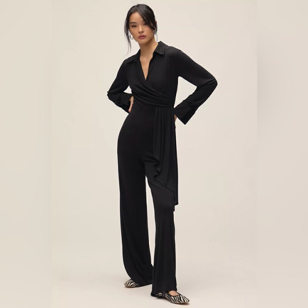Anthropologie Exquise Bella Wrapped Jumpsuit Size Large